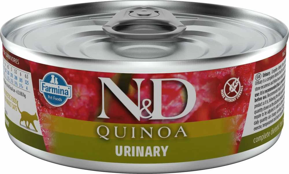 Drėgnas Kačių Maistas - FARMINA N&D CAT Quinoa Urinary Adult Antienos Skonio 80g