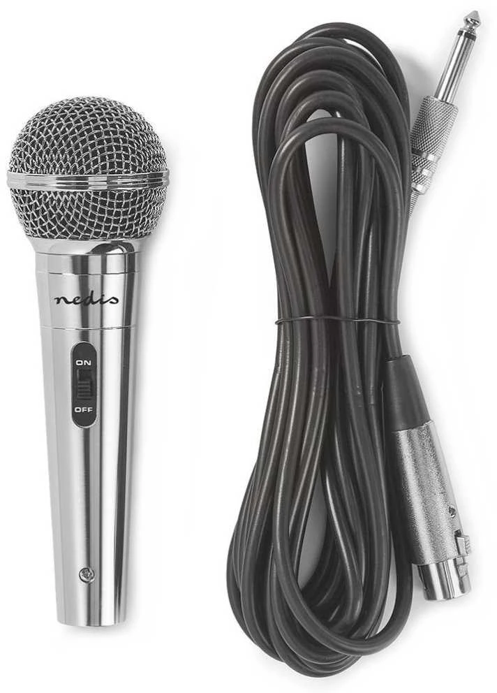 Mikrofonas Nedis MPWD45GY mikrofon sidabrinė Mikrofonas instrumentalny
