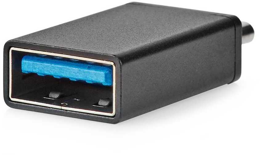 Adapteris USB Nedis CCGB64915BK lyties keitiklis / USB-A USB-C laidai Juodas