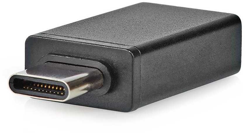 Adapteris USB Nedis CCGB64915BK lyties keitiklis / USB-A USB-C laidai Juodas