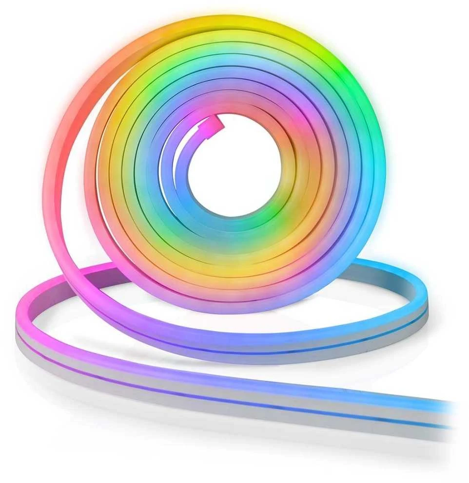 Nedis LED juostos komplektas NEON FLEX Wi-Fi, su pulteliu ir maitinimo šaltiniu 24V, 32W, 5m, 192lm/m, RGB IC skaitmeninė IP65