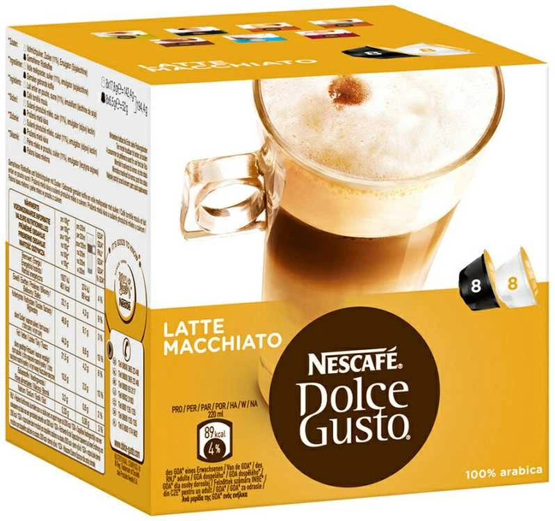 Nescafe Dolce Gusto Latte Macchiato Kava, 8+8 kapsulių dėžutėje