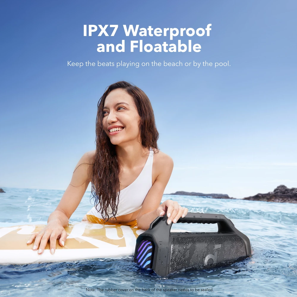 Nešiojama belaidė kolonėlė Soundcore Boom 2 Plus, 140 W, Bluetooth 6.0, IPX7, juodos spalvos