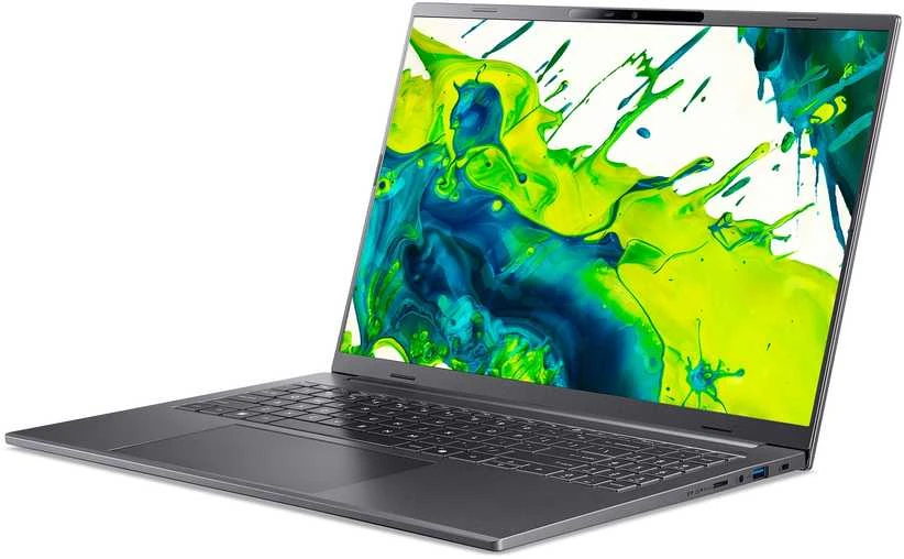 Nešiojamas kompiuteris ACER NTB Aspire 16 AI (A16-61M-R3RG), AI 7 350, 16 colių 1920 x 1200 pikselių, 32 GB, 1 TB SSD, Radeon 860M, W11 Home, plieno pilka