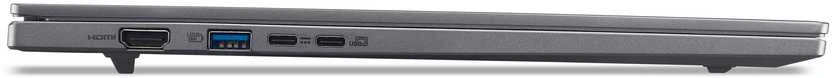 Nešiojamas kompiuteris ACER NTB Aspire 16 AI (A16-61M-R3RG), AI 7 350, 16 colių 1920 x 1200 pikselių, 32 GB, 1 TB SSD, Radeon 860M, W11 Home, plieno pilka
