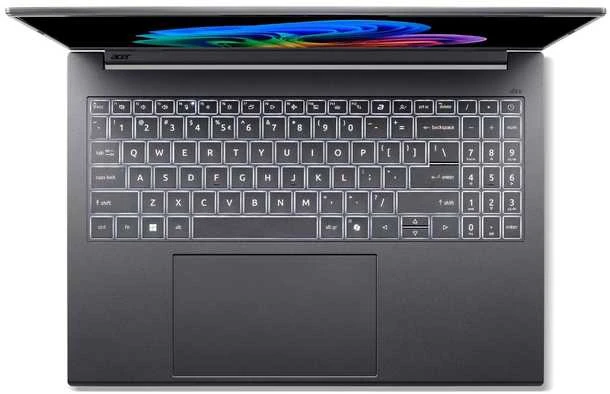 Nešiojamas kompiuteris ACER NTB Aspire 16 AI (A16-52M-78L6), Ultra 7 258V, 16" WUXGA, 32GB, 1TB SSD, Intel Arc 130V, W11H, pilkas