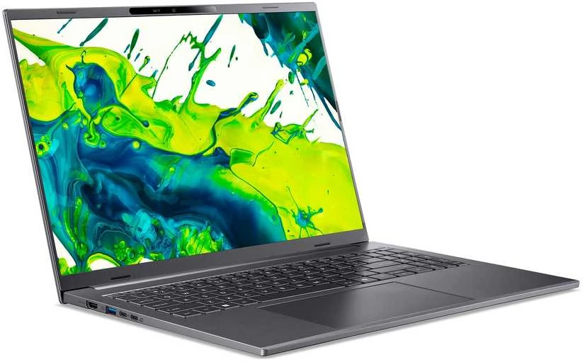 Nešiojamas kompiuteris ACER NTB Aspire 16 AI (A16-61M-R3RG), AI 7 350, 16 colių 1920 x 1200 pikselių, 32 GB, 1 TB SSD, Radeon 860M, W11 Home, plieno pilka