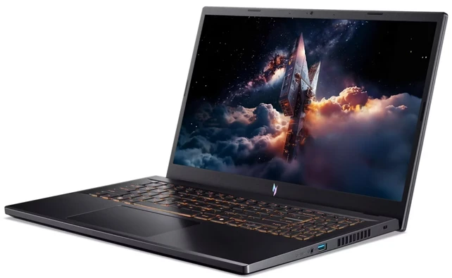 Nešiojamas kompiuteris ACER NTB Nitro V 15 AI (ANV15-42-R5SB),R7-7445HS,15.6"FHD,16GB,1TB SSD,RTX 4050,W11H,Juodas