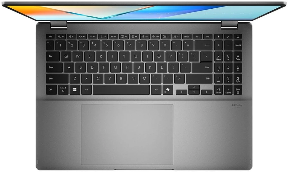 Nešiojamas kompiuteris ASUS NTB Vivobook 16 Flip (TP3607SA-OLED118W), Ultra 7 258V, 16", 1920 x 1200, 32 GB, 1 TB SSD, Intel Arc, W11 Pro, pilkas