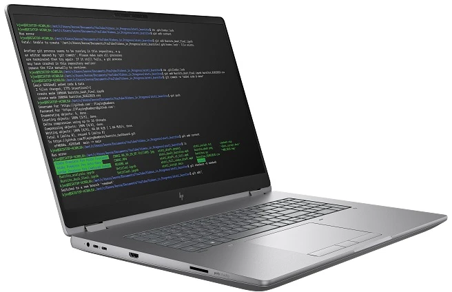 Nešiojamas kompiuteris Hewlett Packard (HP) HP NTB Zbook Fury 18 G1i Ultra 7 255HX, RTX PRO 1000 8GB Bl, 1x32GB, 1TGB, WQXGA 500n, WiFi7, BT, NFC, FpS, SCR, Win11Pro, 3y pur