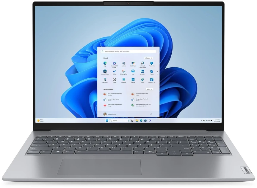 Nešiojamas kompiuteris Lenovo ThinkBook 16 G7 ARP Arctic Pilkas (21MW008CMX-CZ-CTO)