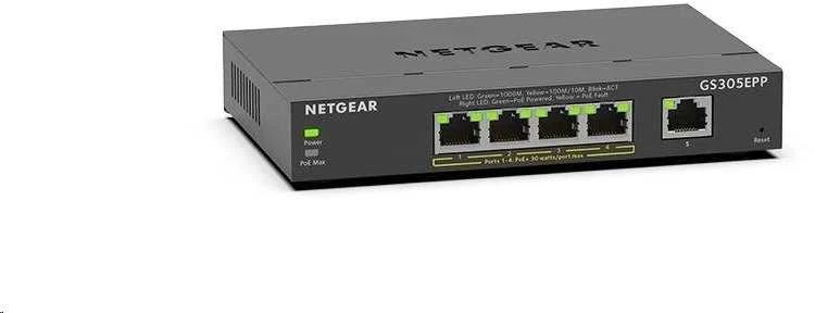 Šakotuvas NETGEAR 5PT GE Plus jungiklis W/HI-PWR POE+