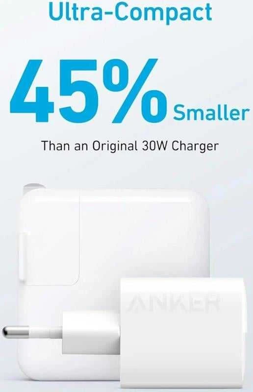 Anker 323 Wall Charger 33W 1A/1C, Baltas | Anker