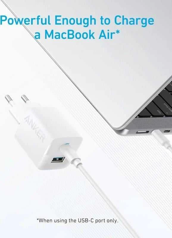 Anker 323 Wall Charger 33W 1A/1C, Baltas | Anker