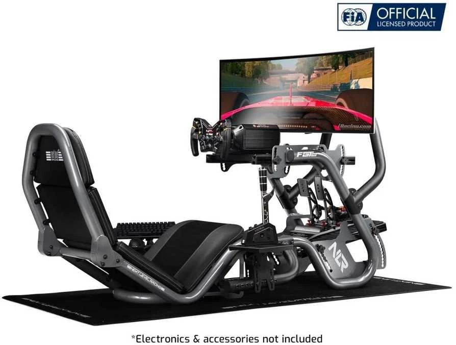 Next Level Racing Naujo lygio lenktynės | F-GT Pro Formula ir GT Pilkas leidimas | Lenktynių simuliatoriaus kabina | Plienas | Pilkas