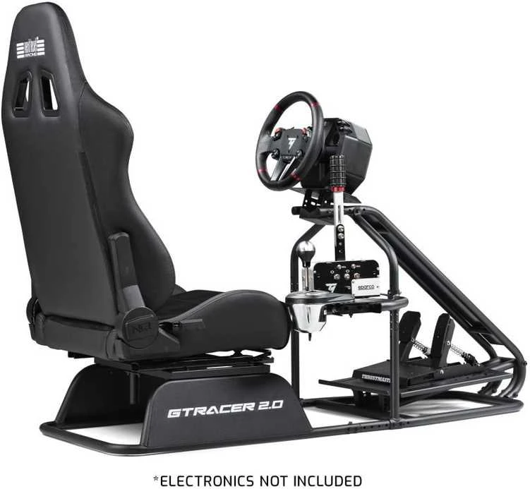 Next Level Racing Naujo lygio lenktynės | GTRacer 2.0 | Lenktynių simuliatoriaus kabina | Juodas