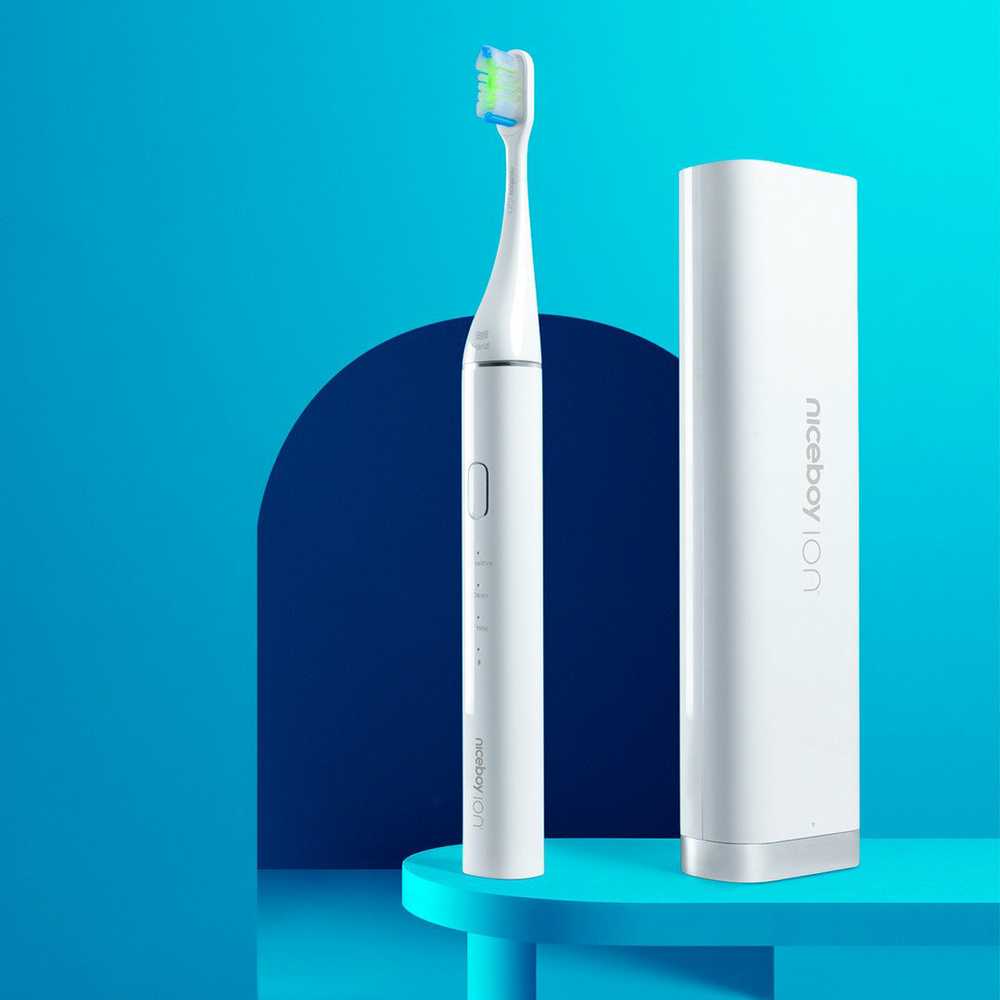 Dantų šepetėlis Šepetėlis Niceboy Niceboy ION Sonic-Pro UV Sonic šepetėlis Sterylizacja 3 antgaliai USB-C