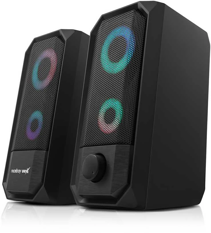Kompiuterio kolonėlės Niceboy ORYX VOX 2.0 garsiakalbiai 12W / 3,5 mm lizdas / USB