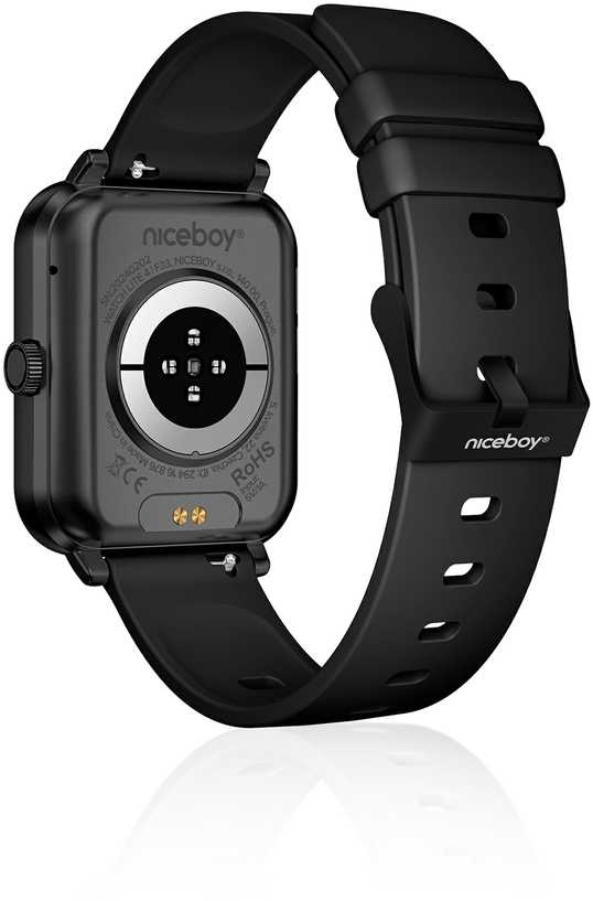 Išmanusis laikrodis Niceboy Niceboy Watch 4 lite Carbon Juodas Juodas 1,83'' IP67 20 mm Ciśnienie Krwi
