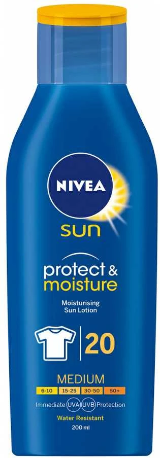 Nivea Sun Protect & Moisture Sun Losjonas kūnui unisex, 200 ml