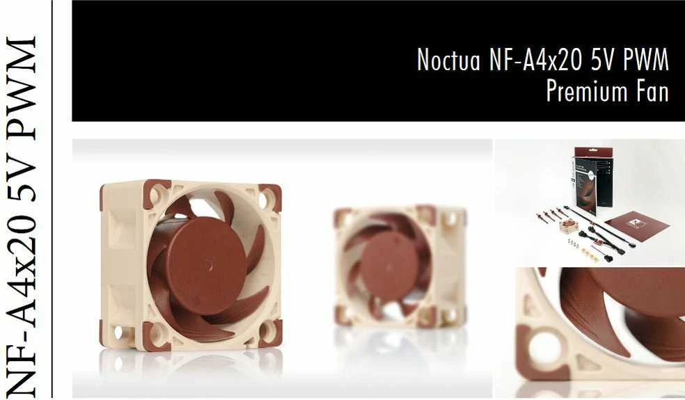 Noctua NF-A4X20 5V PWM computer cooling component Kompiuterio dėklas Fan 4 cm