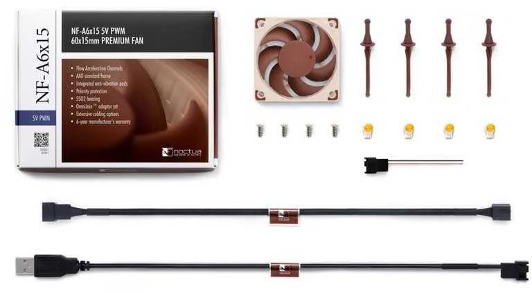 Noctua NF-A6x15 5V PWM ventiliatorius