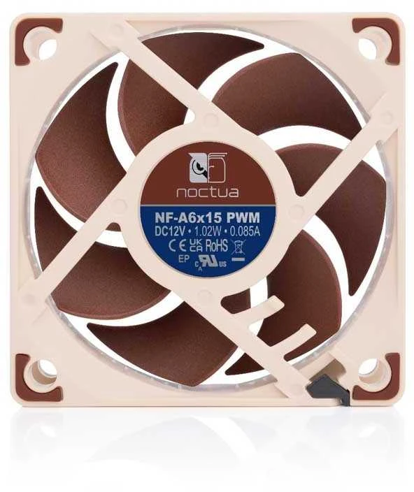 Noctua NF-A6x15 PWM aušintuvas priekiniu kampu