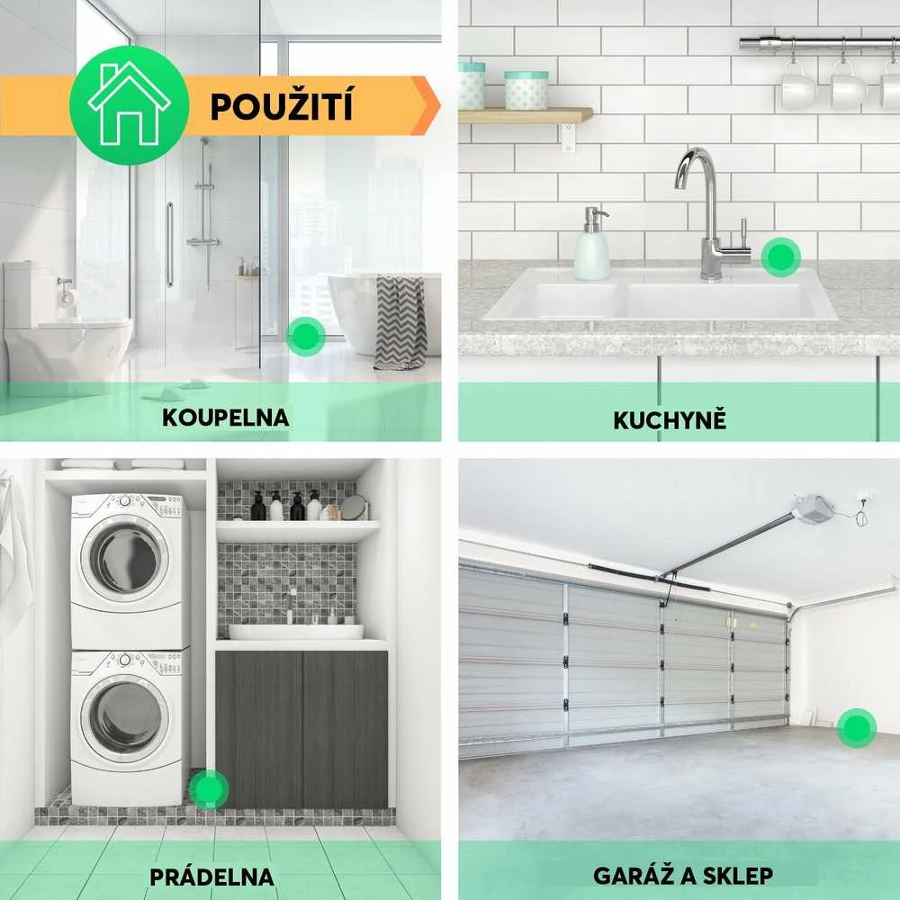 Išmanusis vandens nuotėkio jutiklis E4, ZigBee, TUYA / Smart Life, NOUS