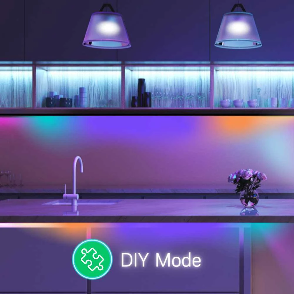 Skaitmeninės LED juostos komplektas su Wi-Fi valdikliu ir maitinimo šaltiniu, RGB IC, 10m, 36W, TUYA / Smart Life, NOUS