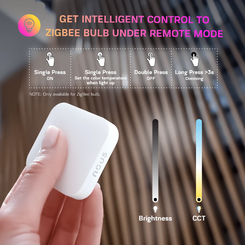 Išmanusis ZigBee belaidis jungiklis LZ4, TUYA / Smart Life, NOUS