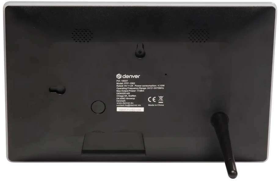 DNV Denver PFF-1082 skaitmeninis nuotraukų rėmelis Juoda 25,6 cm (10.1″) Lietimui jautrus ekranas „Wi-Fi“