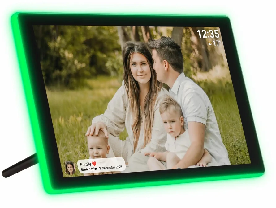 DNV Denver PFF-1082 skaitmeninis nuotraukų rėmelis Juoda 25,6 cm (10.1″) Lietimui jautrus ekranas „Wi-Fi“