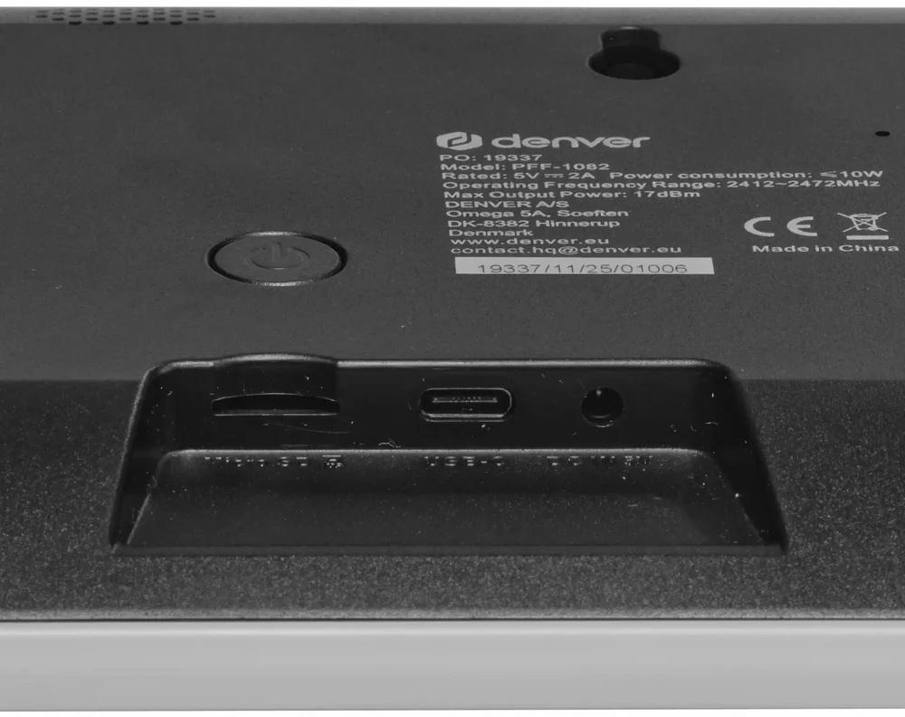 DNV Denver PFF-1082 skaitmeninis nuotraukų rėmelis Juoda 25,6 cm (10.1″) Lietimui jautrus ekranas „Wi-Fi“