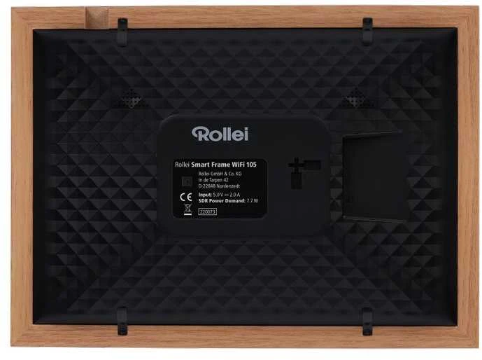 „Rollei“ – išmanesnis nuotraukų rėmelis – 10 colių įstrižainė – WIFI – valdymas programėle – medinis rėmelis – modelis 105 – 10,1 colio
