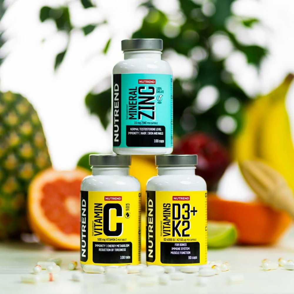 Nutrend Vitaminas D3 + K2 4000 IU 90 Kapsulių