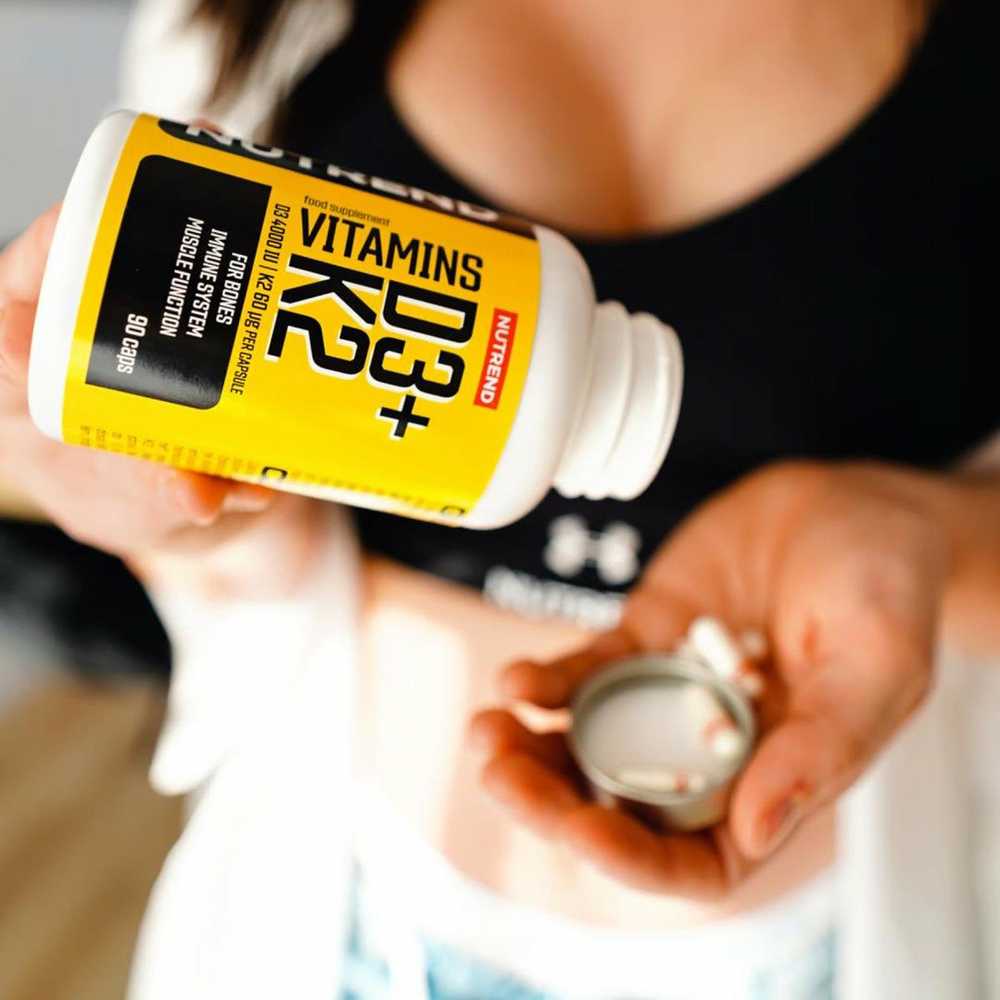Nutrend Vitaminas D3 + K2 4000 IU 90 Kapsulių