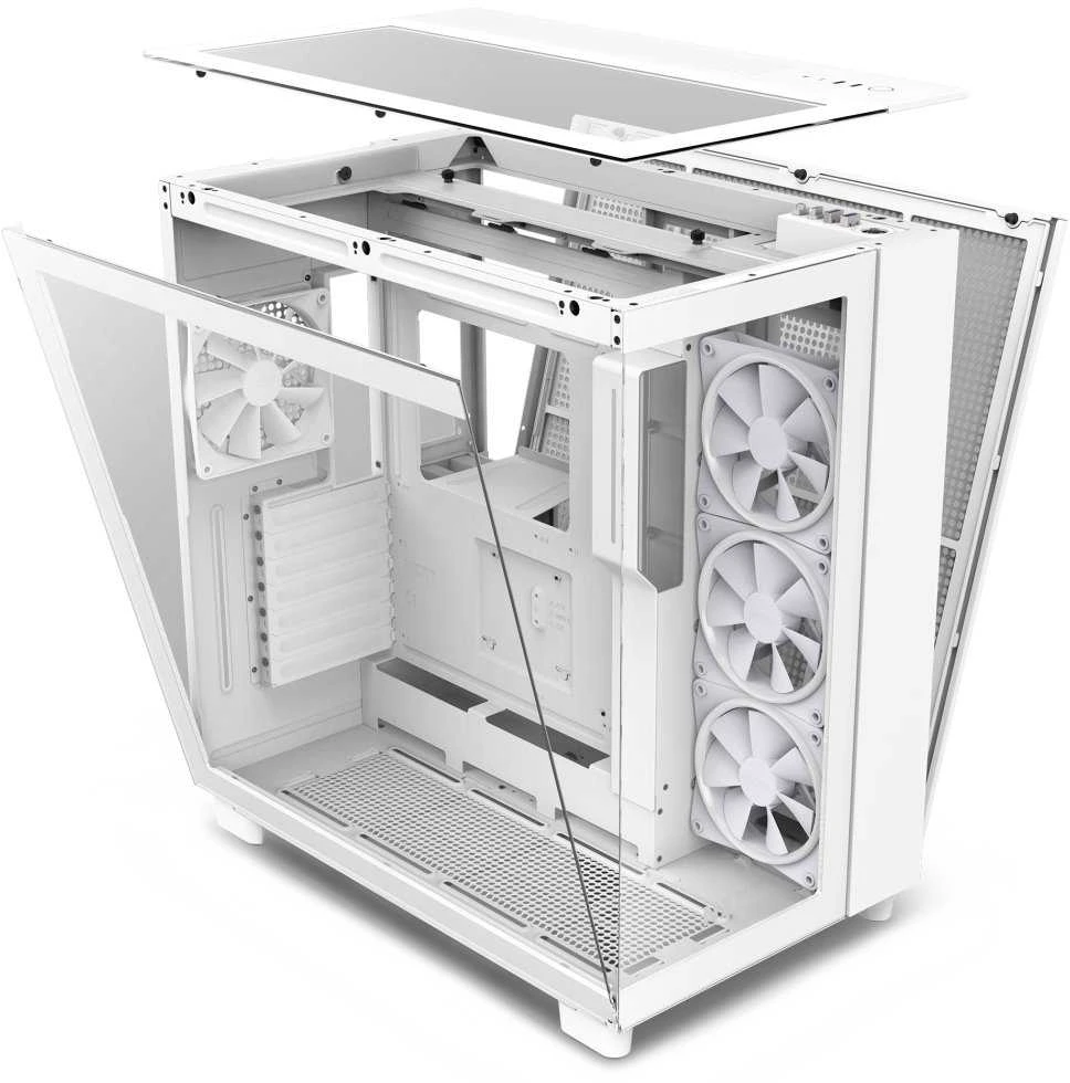 NZXT PC dėklas H9 Elite Midi bokštinis langas baltas