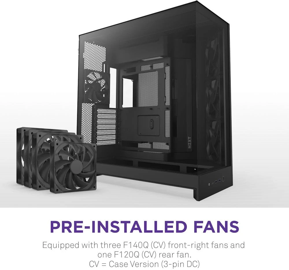 NZXT H9 Flow Midi Tower Juodas