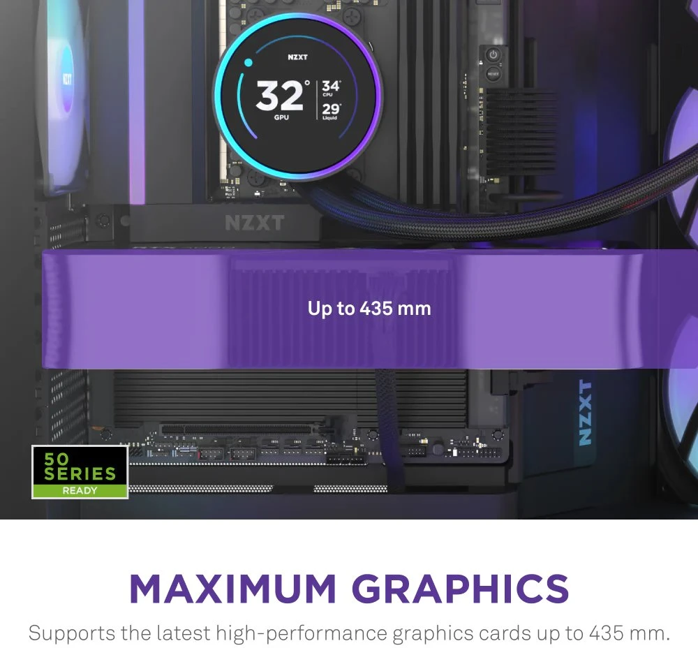 NZXT H9 Flow RGB Midi Tower Juodas