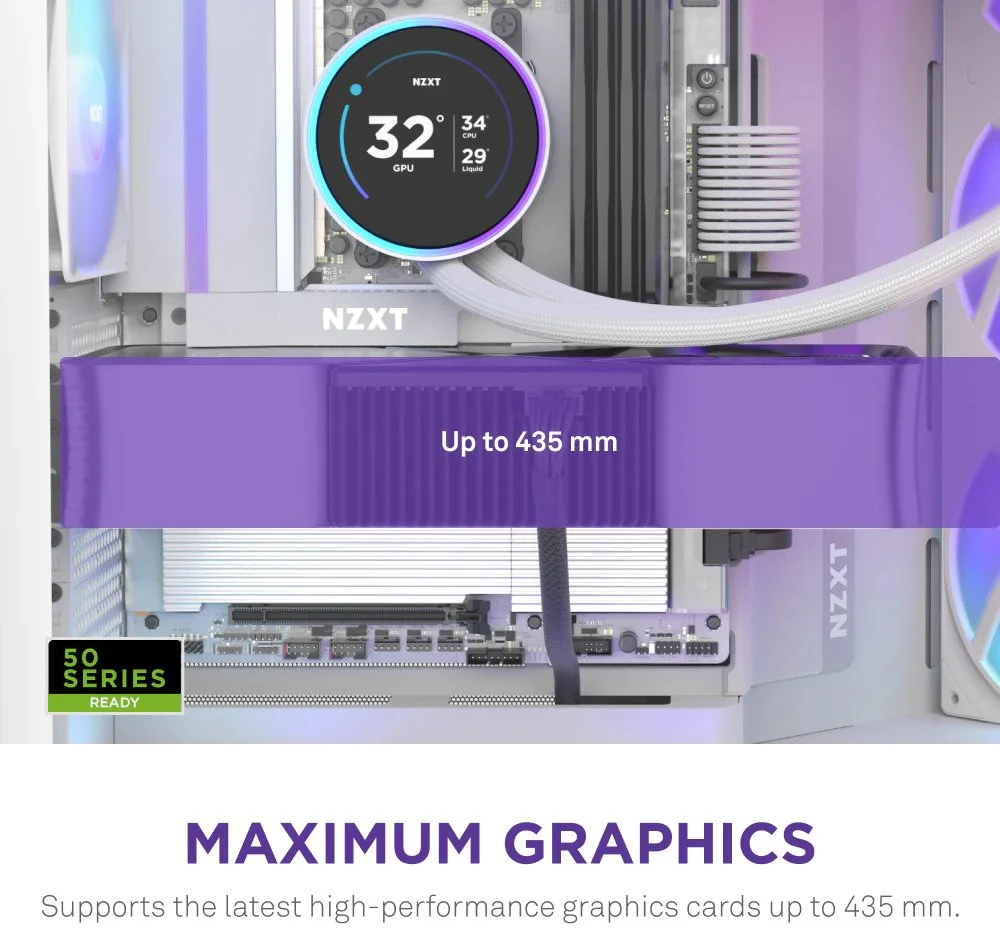 NZXT H9 Flow RGB (2025) balta