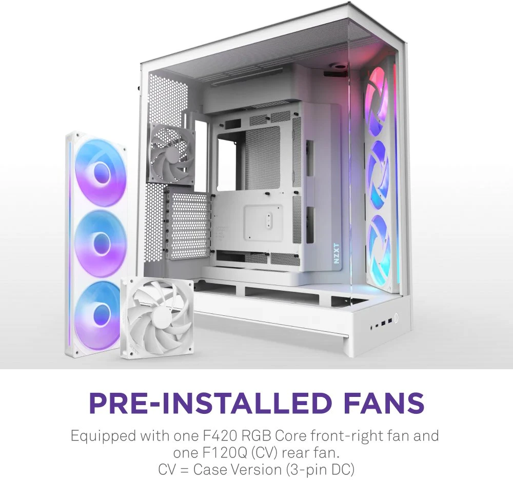 NZXT H9 Flow RGB (2025) balta