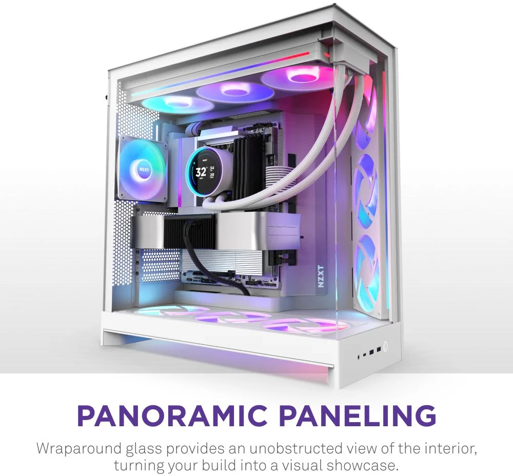 NZXT H9 Flow RGB (2025) balta
