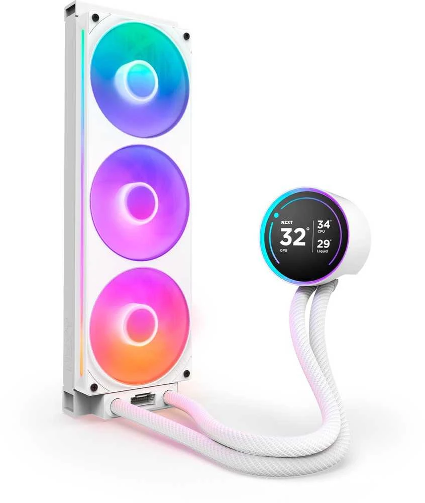 NZXT Kraken Elite 360 RGB V2 LCD balta
