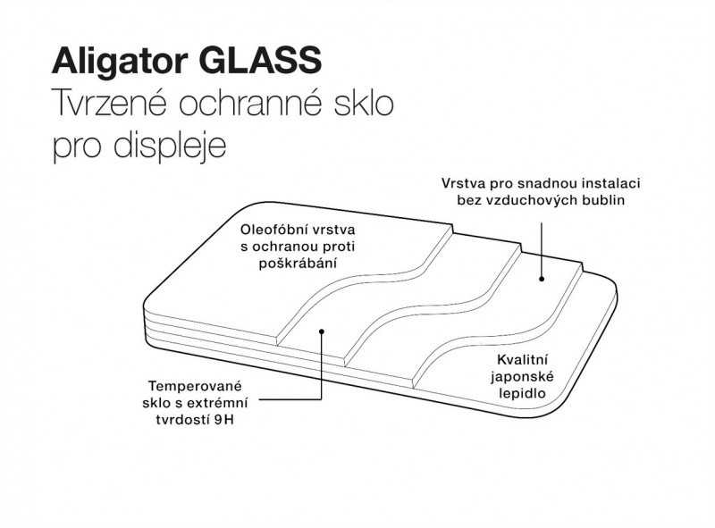 Ekrano apsauga GLASS Aligator S6600, originali