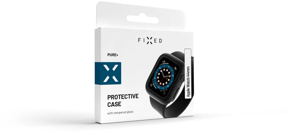Fixed Fiksuotas „Pure+“ apsauginis stiklas „Apple Watch 44mm“ dėklui