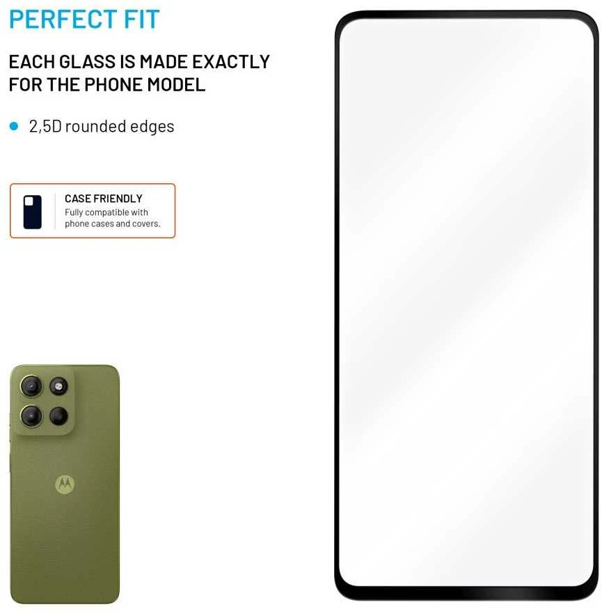 Fixed Grūdintas stiklas ochronne FIXED Full-Cover dla Motorola Moto G15/Power, juoda