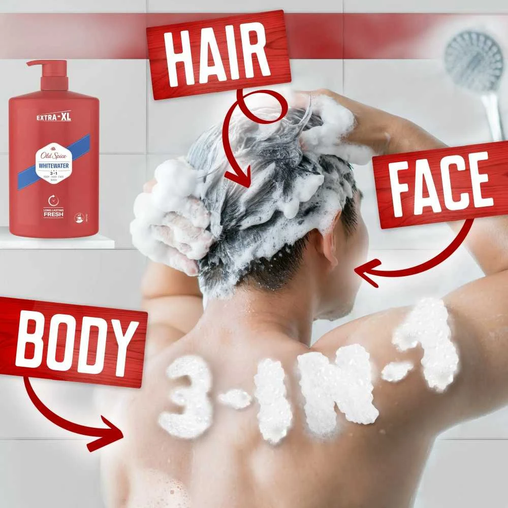Old Spice Captain Dušo Želė Ir Šampūnas Vyrams, 1000 ml