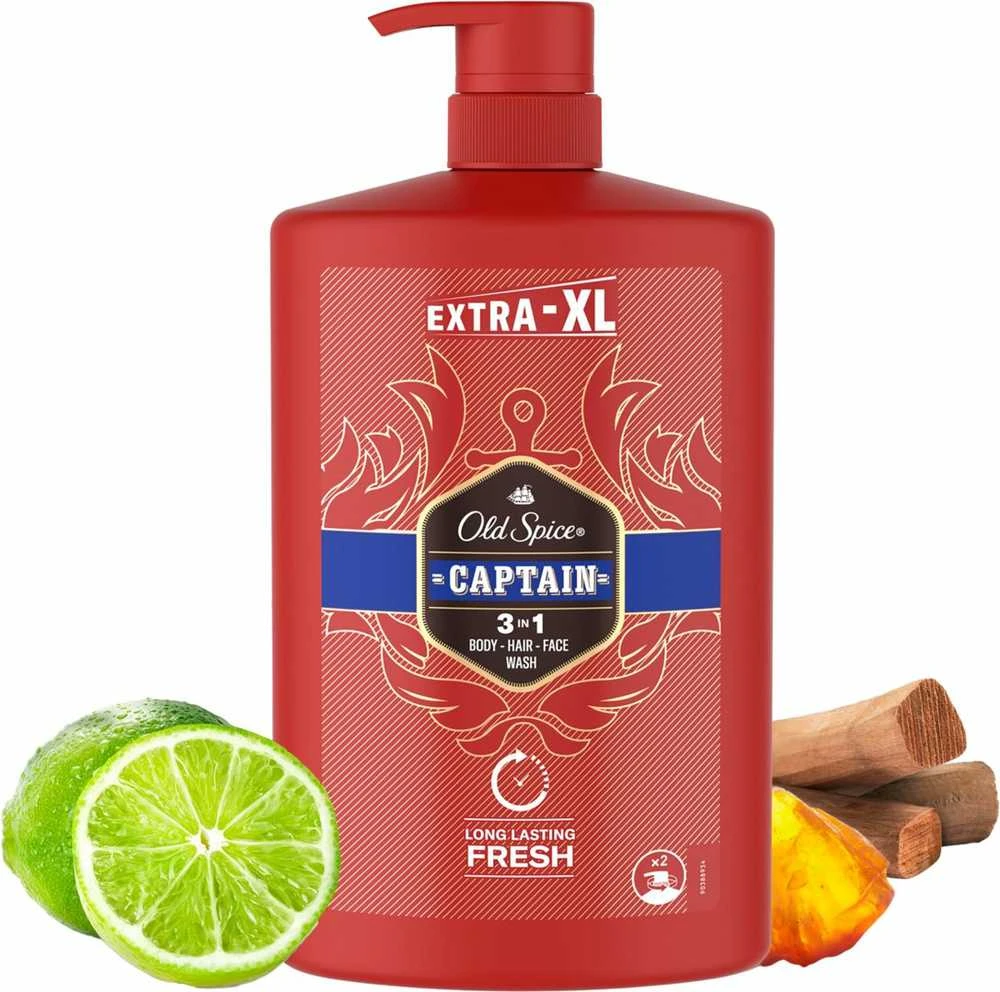 Old Spice Captain Dušo Želė Ir Šampūnas Vyrams, 1000 ml