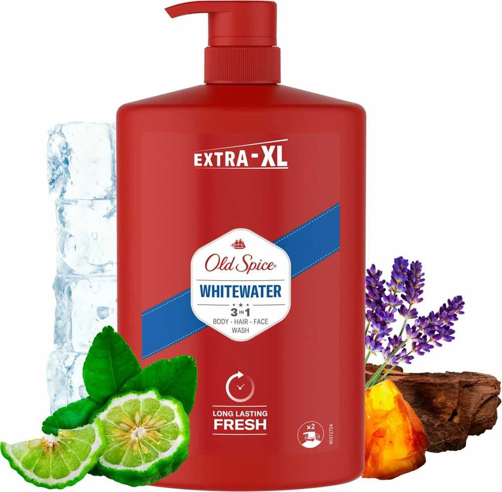 Old Spice Whitewater Dušo Želė Ir Šampūnas Vyrams, 1000 ml