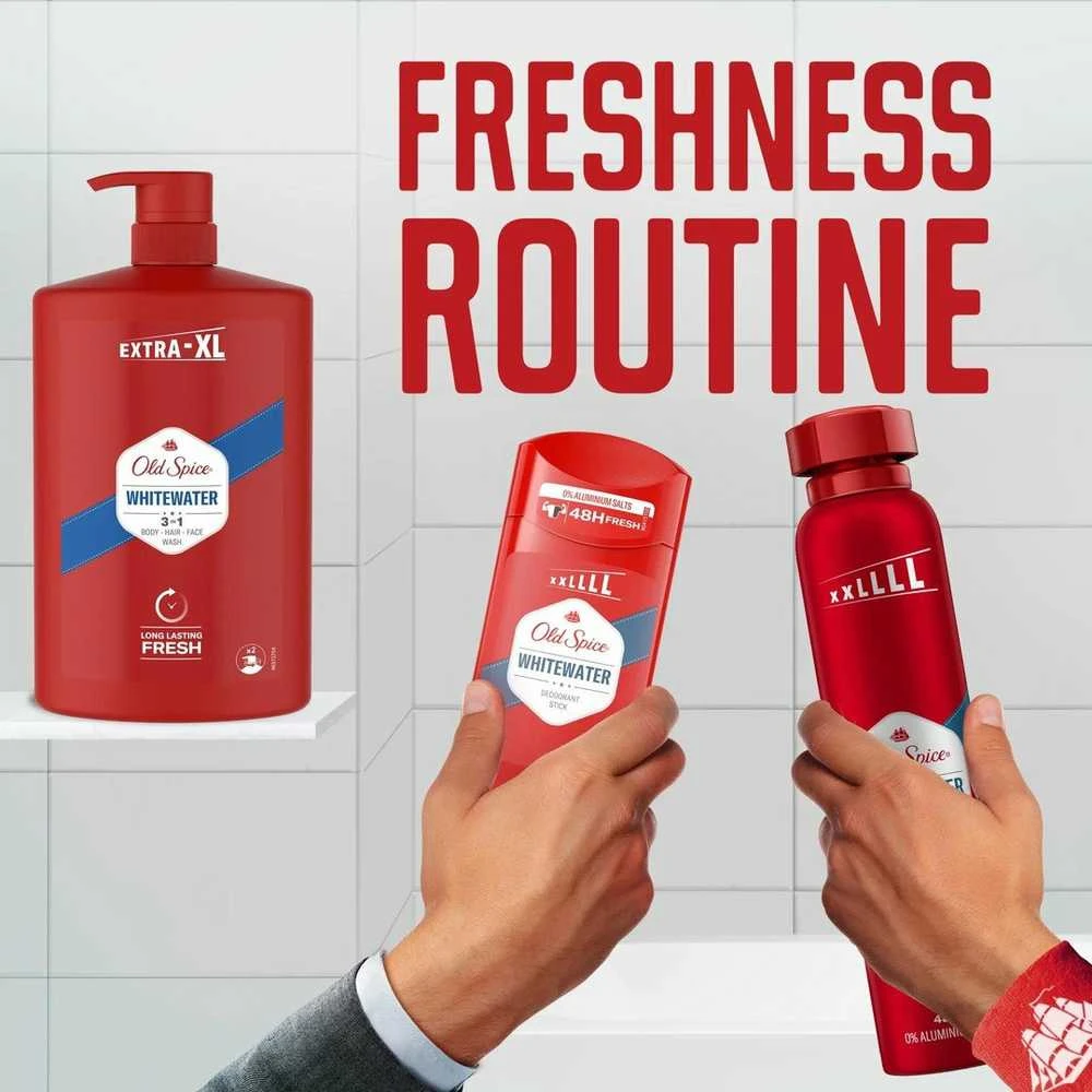 Old Spice Whitewater Dušo Želė Ir Šampūnas Vyrams, 1000 ml